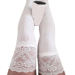 Queer-Approved Cozy Over-Knee Lace Socks