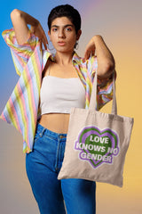 Love Knows No Gender Genderqueer Eco Tote Bag