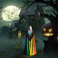 Queer Radiance Gay Pride Hooded Cape