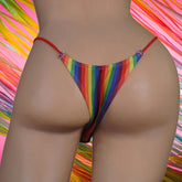 Queer Joy Unleashed In Rainbow Thong
