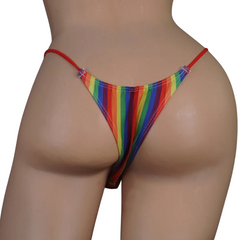 Queer Joy Unleashed In Rainbow Thong