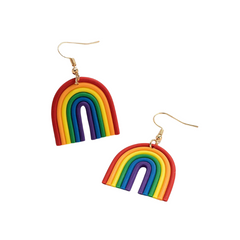 Rainbow Arch Pendant Pride Earrings