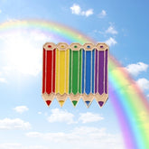 Rainbow Coloring Pencils Enamel Pin