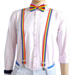 Rainbow Embrace Braces & Bowtie