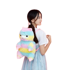 Rainbow Kawaii Alpaca Backpack