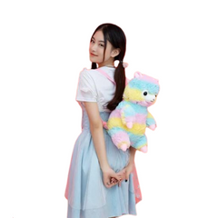 Rainbow Kawaii Alpaca Backpack