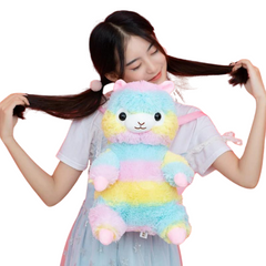 Rainbow Kawaii Alpaca Backpack