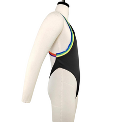 Rainbow Stripe Stretch Thong Bodysuit