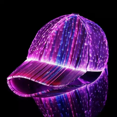 Raver GlowCap LED Fiber Optic Hat