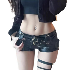 Ready To Dominate Sexy PU Club Shorts