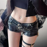 Ready To Dominate Sexy PU Club Shorts