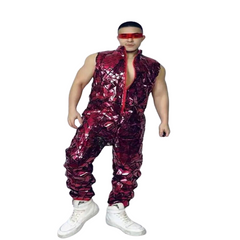 Red Mirror Overall Performance Costume Set
