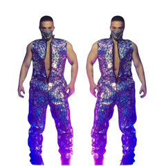 Red Mirror Overall Performance Costume Set