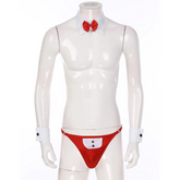 Red Naked Tuxedo Lingerie Costume