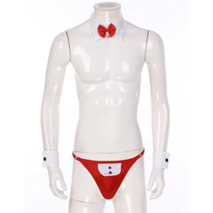 Red Naked Tuxedo Lingerie Costume