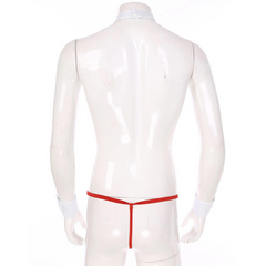 Red Naked Tuxedo Lingerie Costume