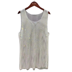 Rhinestone Rhapsody Mesh Tank Top