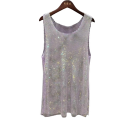 Rhinestone Rhapsody Mesh Tank Top