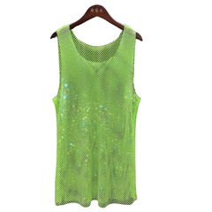 Rhinestone Rhapsody Mesh Tank Top