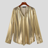 Shiny Streetwear Set (Long Sleeve T-Shirt + Pants)