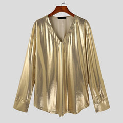 Shiny Streetwear Set (Long Sleeve T-Shirt + Pants)