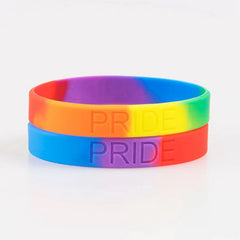 Gay Pride Rainbow Silicone Wristband
