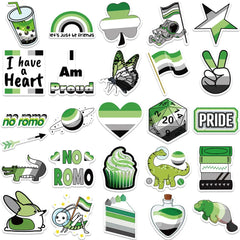 Lucky Dip Collection Of 100 Random Aromatic Pride Stickers!