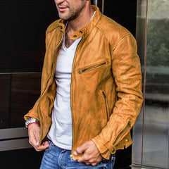 Autumnal Men's PU Leather Jacket