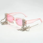 Rhinestone Tassel Sunglasses