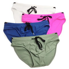 Solid Color Swim Briefs for Men