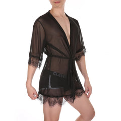 Leisure Lace Mesh Robe for Men