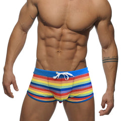 Rainbow Square Cut Swim Trunks