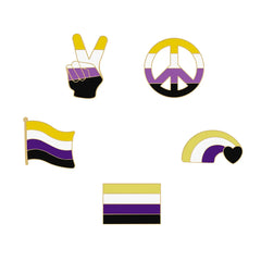 Non-Binary Enamel Pins Collection