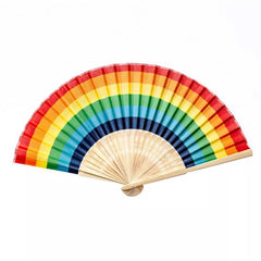 Gay Pride Rainbow Hand Fan