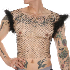 Crystal Temptress Mesh Mens Vest