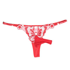 Butterfly Embroidered Adjustable Sexy Thong