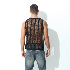 Fishnet Sleeveless Tank Top