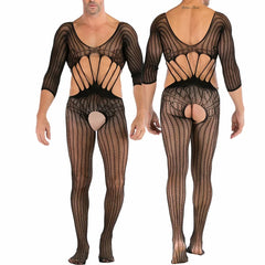 Hollow Temptation Men's Fishnet Pantyhose