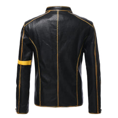 Handmade Distressed Biker PU Leather Jacket