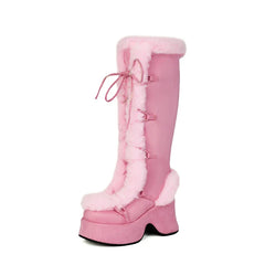 Funky Fur Platform Boots