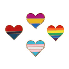 Queer Heart Enamel Pins Collection