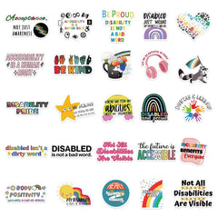Lucky Dip Collection Of 100 Random  Disability Pride Stickers!