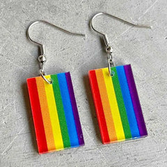 LGBT Flag Acrylic Dangle Earrings