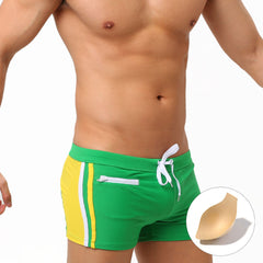 Quick Drying Swim Trunks With Zipper Pocket