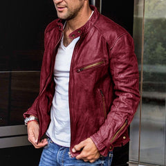 Autumnal Men's PU Leather Jacket