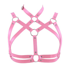 Rebel Rave Rivet Crop Harness Top