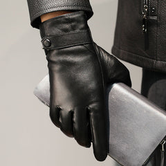 Sexy Men's Sheepskin Leather Gloves