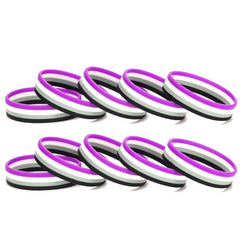 Asexual Pride Rubber Wristband (100 Pieces)