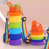 Collapsable Gay Water Bottle With LGBT Lanyard