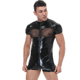 Faux Leather Fetish Bodysuit